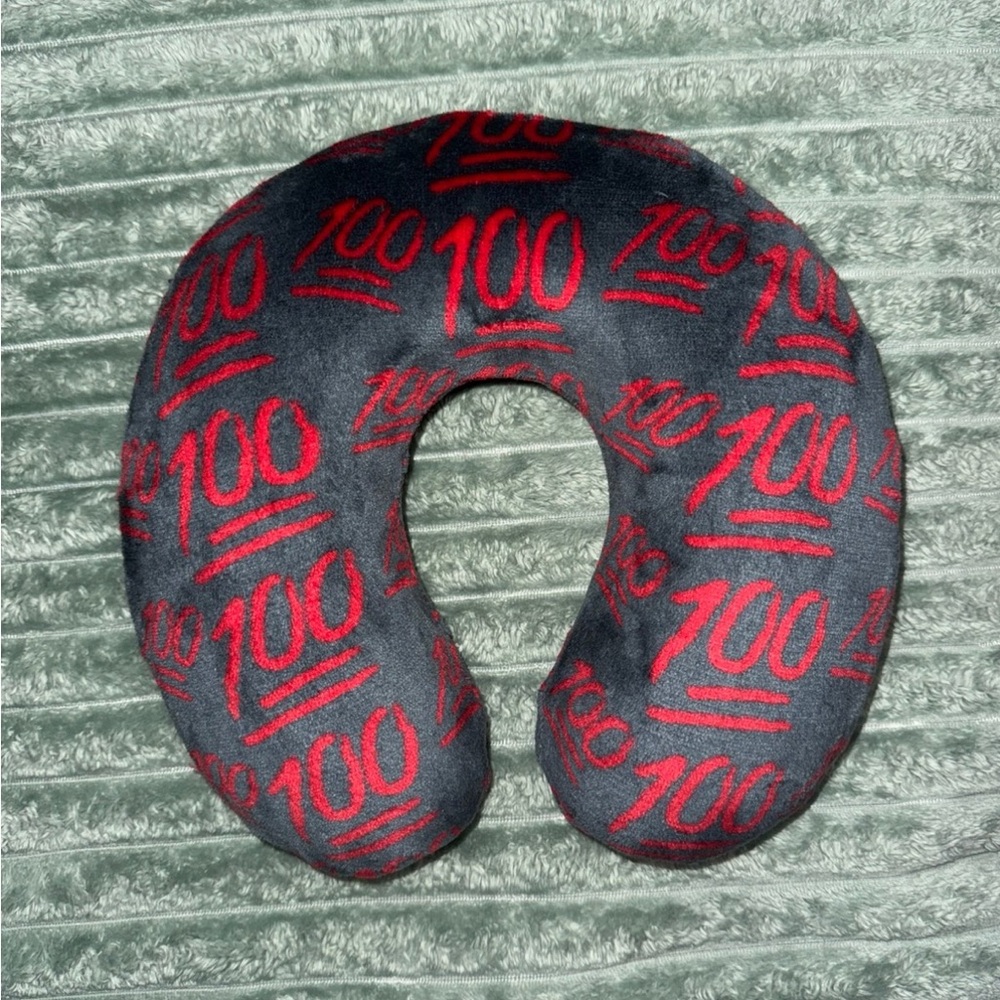 “100” Emoji Travel Neck Pillow